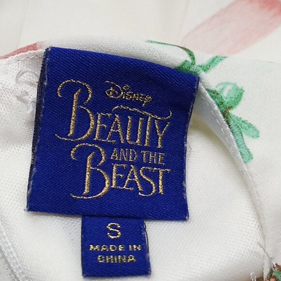 Disney Beauty and the Beast Junior's Cold Shoulder Dress Size Small - Picture 10 of 13